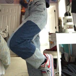 BDG urban renewal high waisted patch jeans